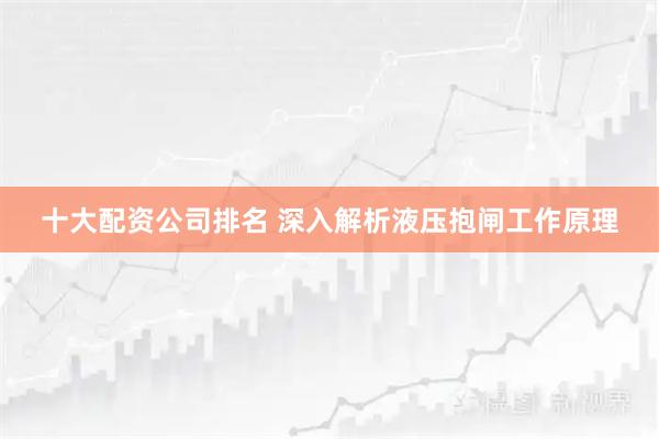 十大配资公司排名 深入解析液压抱闸工作原理
