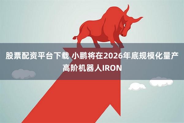 股票配资平台下载 小鹏将在2026年底规模化量产高阶机器人IRON